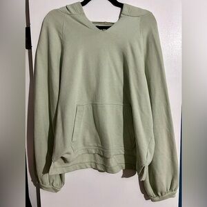 Madewell Mint Green Bubble Sleeve Hoodie (size M)